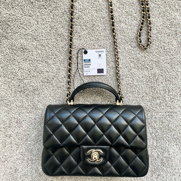 FULL SET - CHANEL Mini Rectangular Flap Bag with Top Handle - Picture 7 of 16